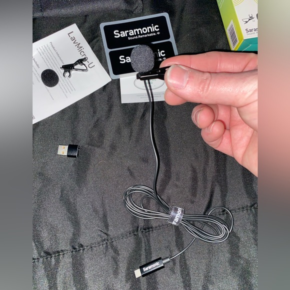 NEW- Saramonic-Lavalier Mic w/USB-C Output, 6.6' Cable/USB Adapter - Picture 16 of 16